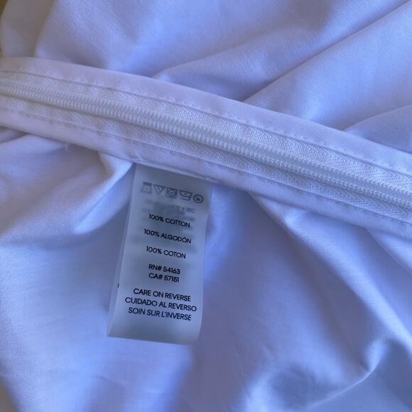 NWT Calvin Klein Cotton Puff-Sleeve V-Neck Top Shirt in Women's sz L - Picture 9 of 9